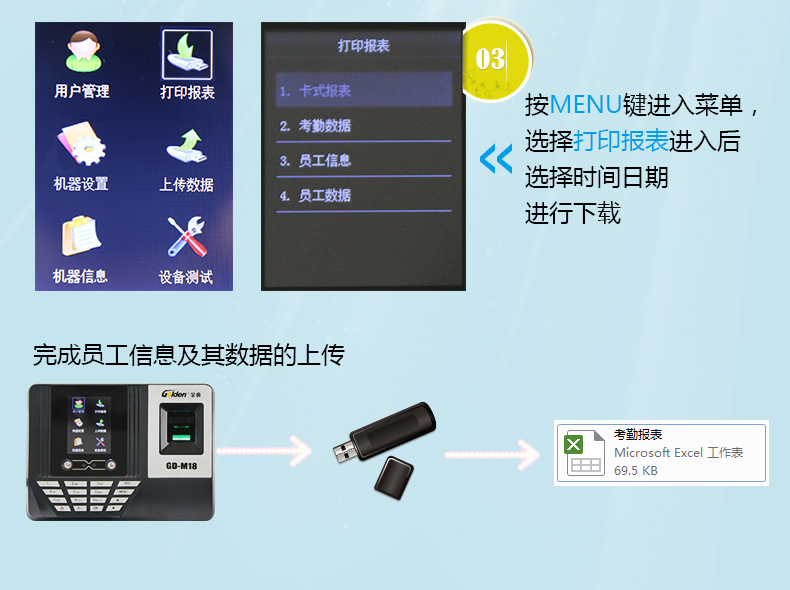 金典考勤機gd-M18